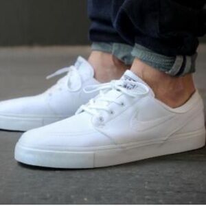 Nike Stefan Janoski Zoom Skateboarding Sneakers SZ 9 Men’s White